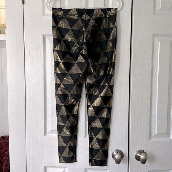 Blackmilk Gold Black Zelda Triforce Triangle Leggings Size Medium - Picture 5 of 5